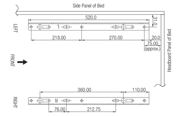 Ebco Pro-Lift Bed Fittings